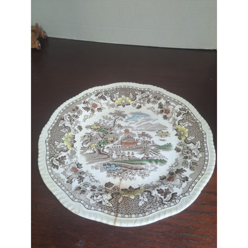 1930s Woods Seaforth Transferware Ceramic Plate 10in See Pics
